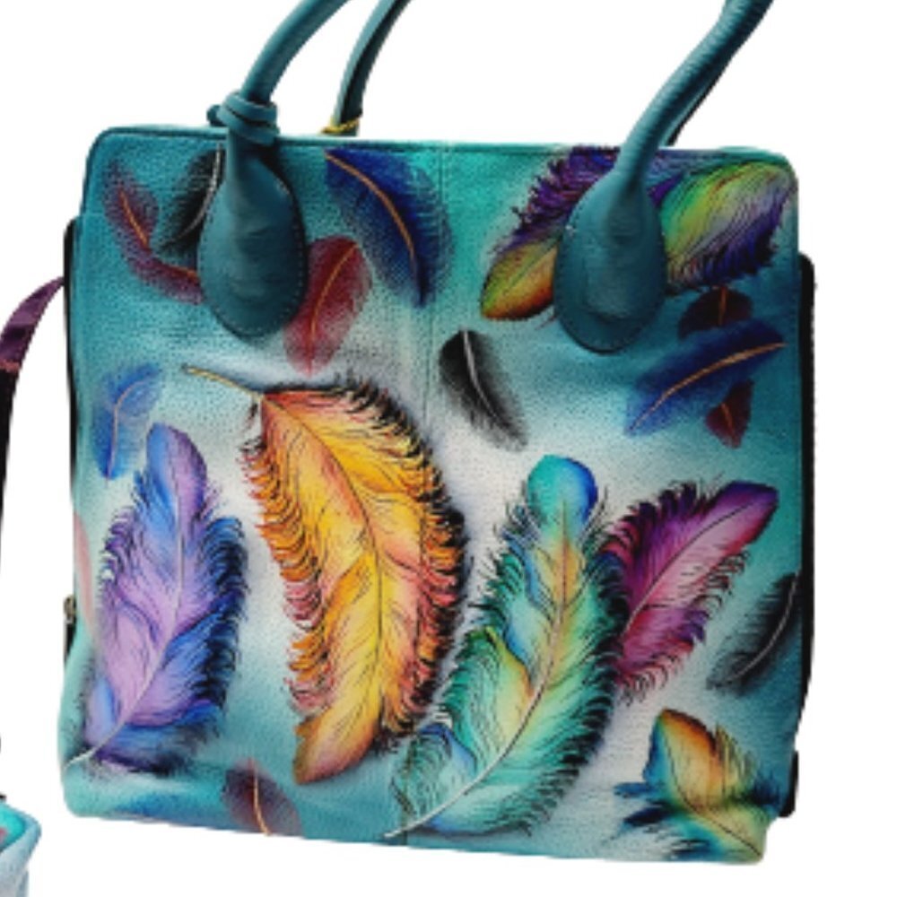 Anuschka Handbag, HandPainted Leather bag, Leather Tote Bag- NEW!